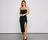 Zadie Formal Stylish High-Slit Midi Dress InsStreet