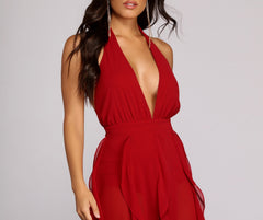 Delena Formal Stylish Chiffon Tendril Dress InsStreet