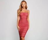 Fab And Flirty Charming Mesh Midi Dress InsStreet