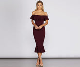 Ready And Stylish Ruffled Midi Dress InsStreet