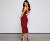 Keeping Knit Chic Charming Cutout Midi Dress InsStreet