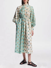 Elegant Puff Sleeve Charming Printed Shirt Dress InsStreet