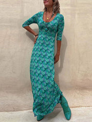 Floral Print Stylish Midi Dress InsStreet