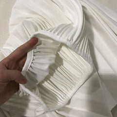 High Waist White Long Skirt InsStreet