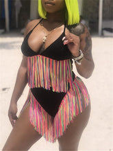 Multicolor Fringe Bikini Ins Street
