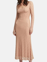 Elegant Women Spring Autumn Party See Through Sleeve Square Neck Lace Floral Slim Fit Vestidos InsStreet