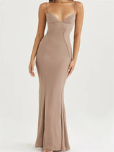 Retro Slim Fit for Women Sleeveless Strap Bodycon Backless V-neck Formal Club Night Summer Vestidos InsStreet