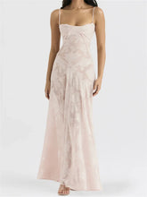 Sexy Women Sleeveless Spaghetti Strap Sling Lace Floral Backless Criss-cross Tie-up Summer Vestidos InsStreet