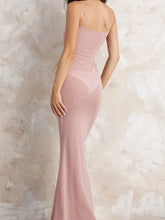 Sexy Women Sleeveless Strap Slim Sparkle Rhinestone Low Cut Trumpet Summer Party Female Vestido InsStreet