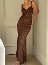 Sexy Women Summer Sleeveless Strap Backless V Neck Lace Floral Evening Party Female Vestidos InsStreet