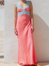 Women Summer Beach Lace Patchwork Sleeveless Tank Backless Sexy Ladies V-neck Female Vestidos InsStreet