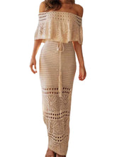 Women Summer Knitted Short Sleeve Off Shoulder Hollow Out Tie Up Streetwear Female Vestidos New InsStreet