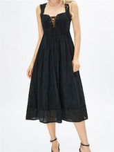 Women Summer Lace Floral Backless Tie-up Sleeveless Spaghetti Strap Hollow Out Party Female Vestidos InsStreet