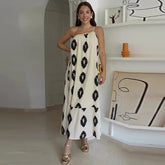 Flower Print Collar Party Vestidos Maxi Dress InsStreet