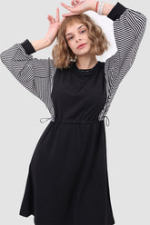 Long Sleeve Dress with Drawstring Waist InsStreet