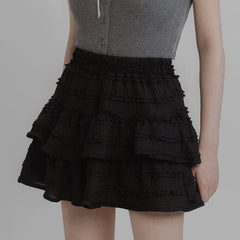 Fairycore White Lace Patchwork Layered Skirt InsStreet