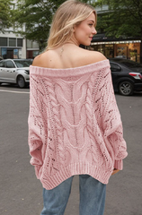 All That Ribbed Cashmere Blend Sweater - Light Pink OLIV-001