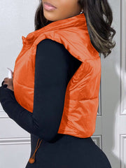 Zip-Front Puffer Vest Ins Street