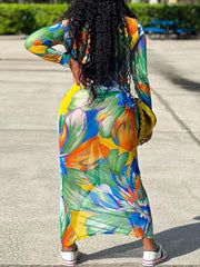 Floral Shirt Dress Ins Street