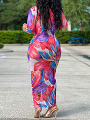 Floral Shirt Dress Ins Street