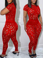 Ripped Top & Pants Set Ins Street