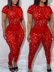 Ripped Top & Pants Set Ins Street