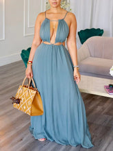 Solid Lace-Up Cutout Dress Ins Street