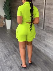 Cargo Shirt & Shorts Set--Clearance Ins Street