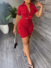 Cargo Shirt & Shorts Set Ins Street