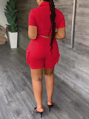 Cargo Shirt & Shorts Set Ins Street