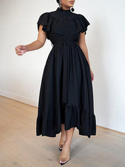 Ruffle Shirt Dress Ins Street