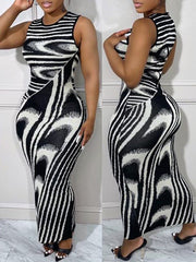 Printed Sleeveless Dress Ins Street