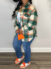 Plaid Shirt Jacket Ins Street