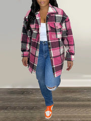 Plaid Shirt Jacket Ins Street