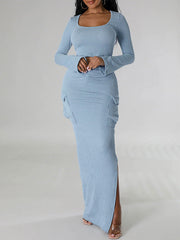 Crop Top & Cargo Skirt Set Ins Street