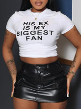 Slogan Print Tee Ins Street