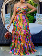 Printed Cami Dress Ins Street