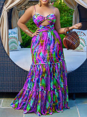 Printed Cami Dress Ins Street