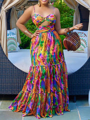 Printed Cami Dress Ins Street