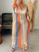 Fringe Mesh Cover Dress Ins Street