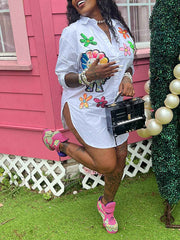 Studded Shirt Dress Ins Street