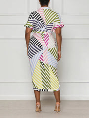 Printed Tied Shirt Dress Ins Street