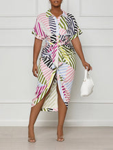 Printed Tied Shirt Dress Ins Street