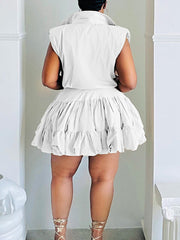 Sleeveless Shirt & Skort Set Ins Street