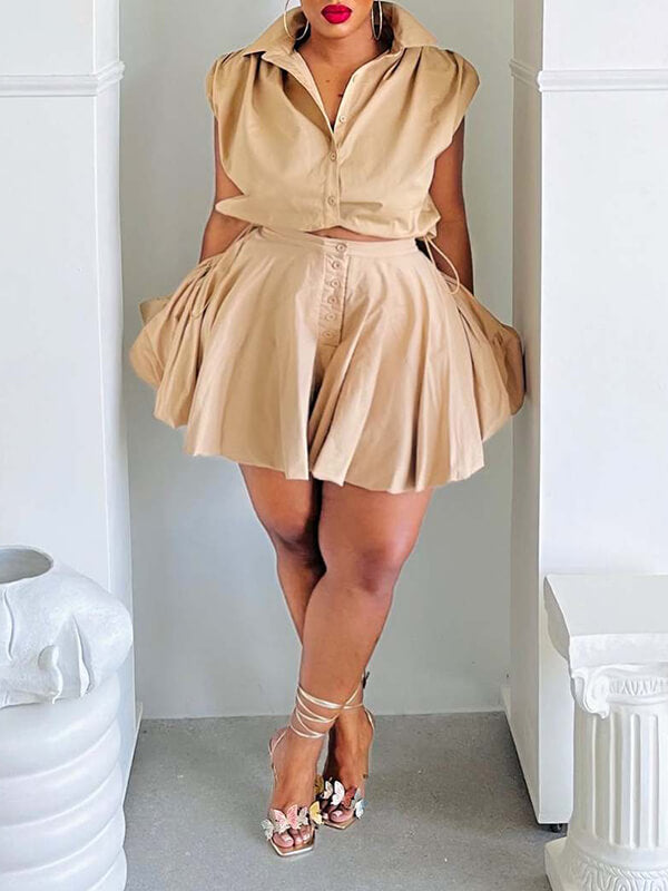 Sleeveless Shirt & Skort Set Ins Street