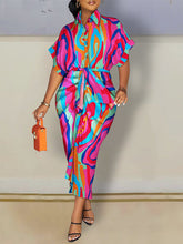 Printed Tied Shirt Dress Ins Street