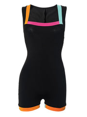 Contrast Sleeveless Romper Ins Street