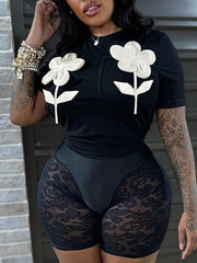 Floral Contrast Tee Ins Street
