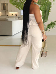 Solid Tube Top & Pants Set--Clearance Ins Street