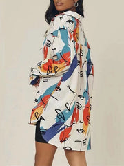 Printed Tunic Shirt Ins Street